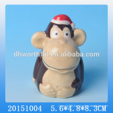 2016 new tableware ceramic cute toothpick holder with monkey shape